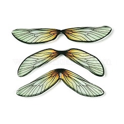 3 шт. прозрачных кабошонов из эпоксидной смолы в виде крыльев бабочки&nbsp;RESI-N045-11A
