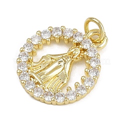 Латунные микро проложить кубического циркония подвески&nbsp;KK-Z123-24G-01