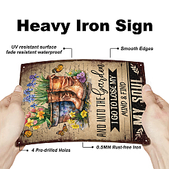 Старинный металлический оловянный знак&nbsp;AJEW-WH0189-564