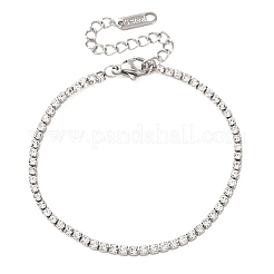 Браслеты-цепочки из нержавеющей стали 304 со стразами для женщин&nbsp;BJEW-P376-01P-01