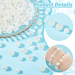 300шт 3 стиля имитация жемчуга акриловые бусины OACR-GA0001-20