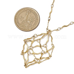 Изготовление ожерелья из волнистой цепочки из нержавеющей стали 304 в технике макраме NJEW-JN05064-02