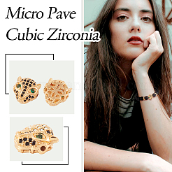Perline zirconi micro pave  in ottone&nbsp;ZIRC-KS0001-02
