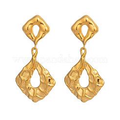 Серьги-гвоздики с подвесками в виде ромба из нержавеющей стали 304 с подвеской-складкой VS6054