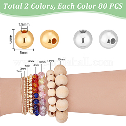 160 шт. 2-цветные латунные бусины для покрытия стойки&nbsp;KK-PH0006-42B