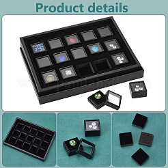 Plateaux d'organisation de diamants en vrac en papier rectangle&nbsp;CON-WH0095-80A