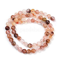 Натуральный гематоидный кварц / нитки из железистого кварца G-U026-A09-6mm