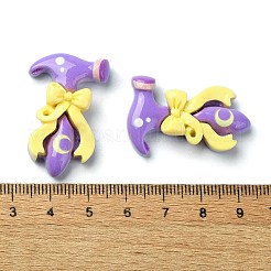 おもちゃテーマ不透明樹脂デコデンカボション  蝶結びのハンマー  紫色のメディア  33.5x21.5x8.5mm&nbsp;RESI-S392-01F