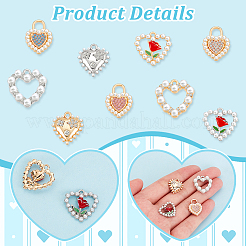 45шт 9 стильные подвески из сплава с кристаллами и стразами ALRI-GA0001-06