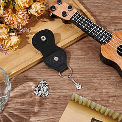 Púas de guitarra de acero inoxidable 201 con láser de doble cara&nbsp;AJEW-WH0555-025