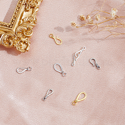 4 комплект 4 стиля 925 застежки-крючка из стерлингового серебра STER-PH0002-06