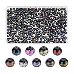 297шт 9 цвета стеклянные бусины GLAA-PH0003-30