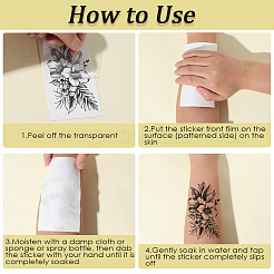 Съемные временные водонепроницаемые татуировки бумажные наклейки DIY-WH20009-93