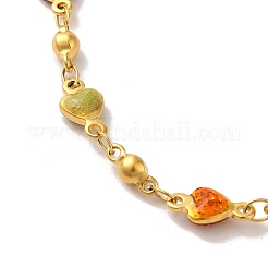 Нержавеющая сталь марки 304 с эмалевыми ожерельями NJEW-B077-03G