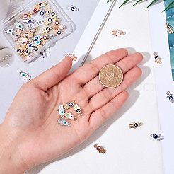 合金チャーム  エナメル  宗教  ハムサ手/ファティマの手/悪魔のミリアムの手  ミックスカラー  14.5x8x2.5mm  穴：1.8mm  10個/カラー  60個/箱&nbsp;ENAM-NB0001-10