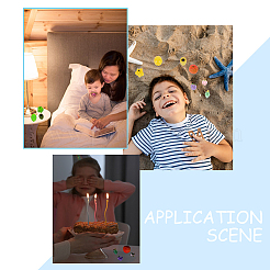 42 шт. 7 стиля светящихся смоляных кабошонов RESI-DR0001-08