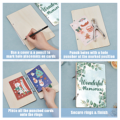 Деревянная папка с 2 кольцом&nbsp;DIY-WH0547-039