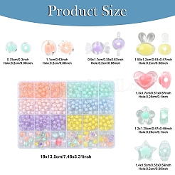 496шт 12 стиля прозрачные акриловые бусины OACR-YW0002-01