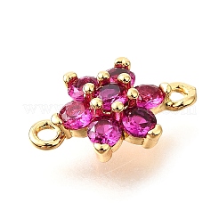 Латунные микро-паве орхидея кубические циркониевые звенья KK-D356-02A-G