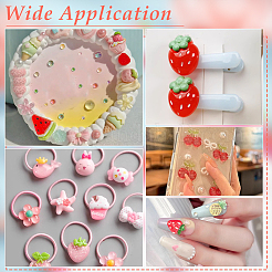 80 шт. 10 стиля прозрачных и непрозрачных смоляных кабошонов&nbsp;RESI-PH0002-61