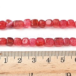 Нити бусин из натурального агата с прожилками дракона (окрашенные и нагретые) G-G177-E18-03