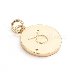 Латунные микро проложить кубического циркония подвески&nbsp;ZIRC-E164-34H-G