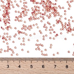 MIYUKIラウンドロカイユビーズ  日本製シードビーズ  15/0  （rr373)ダークローズライニングライトトパーズ光沢  1.5mm  穴：0.7mm  約250000個/ポンド&nbsp;SEED-G009-RR0373