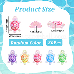 30 Stück transparente Acrylperlen mit UV-Beschichtung&nbsp;TACR-SC0002-77