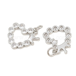 Messing micro pave klare zirkonia anhänger&nbsp;CU-CBA3D67-05A-P