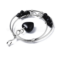 Природные обсидиана большие кулоны&nbsp;G-Q997-001B