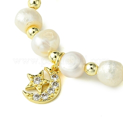 Эластичные браслеты из натурального культивированного пресноводного жемчуга BJEW-JB10739