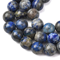 Нитки бусины из натурального ляписа-лазури&nbsp;G-A163-07-10mm