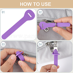 24 шт. 4-х цветные ПВХ-язычки для застежки-молнии&nbsp;PVC-GF0001-02B-03