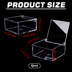 Transparente Verpackungsboxen aus Acryl mit Klappdeckel&nbsp;LS-CON-WH0110-36A