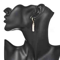 Серьги-подвески из натурального жемчуга кеши с гальваническим покрытием EJEW-JE06708