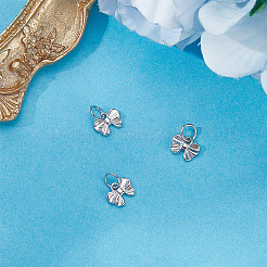 3 шт. 925 подвески-банта из стерлингового серебра STER-BBC0008-41