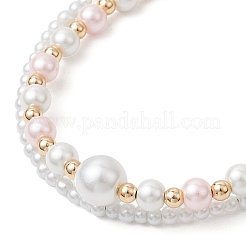 Браслеты из стеклянных жемчужин BJEW-JB11918-04