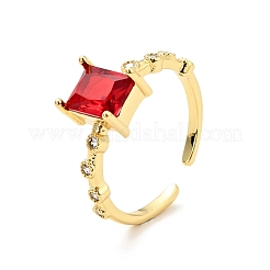 Прямоугольное открытое кольцо-манжета из кубического циркония RJEW-G255-01G