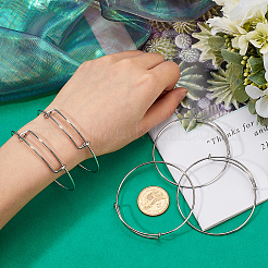 Изготовление 12шт стального регулируемого браслета AJEW-SC0002-98MS