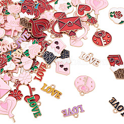 52 шт. 26 стиля подвески из сплава и эмали на тему Дня святого Валентина&nbsp;ENAM-TA0002-83