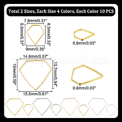 80 шт. 8 стиля соединительных колец из цинкового сплава&nbsp;FIND-GA0004-09