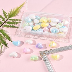 40шт акриловые бусины с УФ-покрытием MACR-FS0002-18