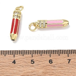 Pendentifs en laiton avec strass en cristal et émail&nbsp;RB-CBA6830-10G-03