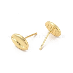 Латунная серьга-гвоздик с реечным покрытием для женщин&nbsp;EJEW-C057-12G