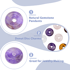 8 шт. 4 стиля европейских подвесок из натуральных драгоценных камней G-DC0001-35