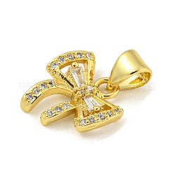 Подвеска с бантом из латуни&nbsp;KK-Z053-14G-06