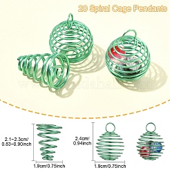 20 шт. 2 стиля подвески из железной спирали&nbsp;FIND-YW0007-44