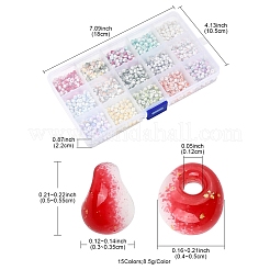 127.5 г 15 цвета краски для выпечки стеклянные бусины SEED-FS0001-40
