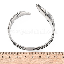 Ретро-браслеты-манжеты из хирургической нержавеющей стали 316&nbsp;BJEW-C142-11C-AS