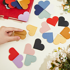 30 шт. 10-х цветные закладки из искусственной кожи AJEW-HS0001-15